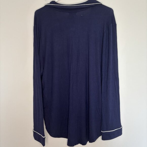 NORDSTROM NEW Pajama Set Women's Large Navy Peacoat Stretch Soft Top Shorts - Picture 3 of 6